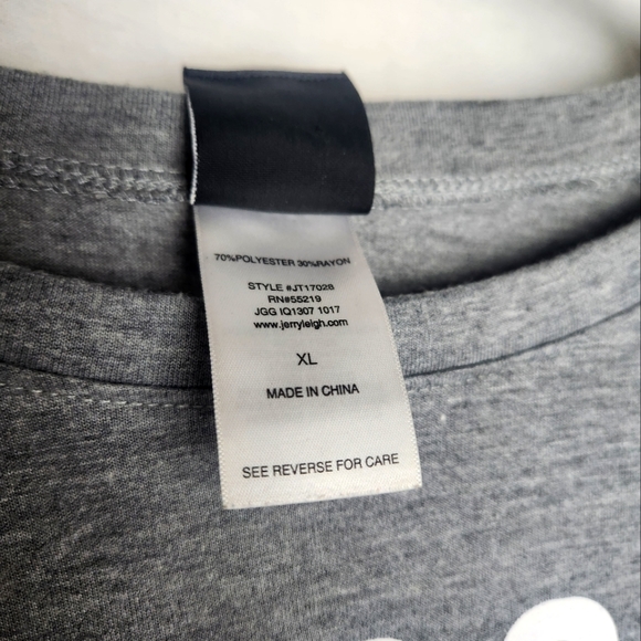 Modern lux women's XL Blessed Gray Loose Fit Flowing t-shirt - Picture 3 of 4